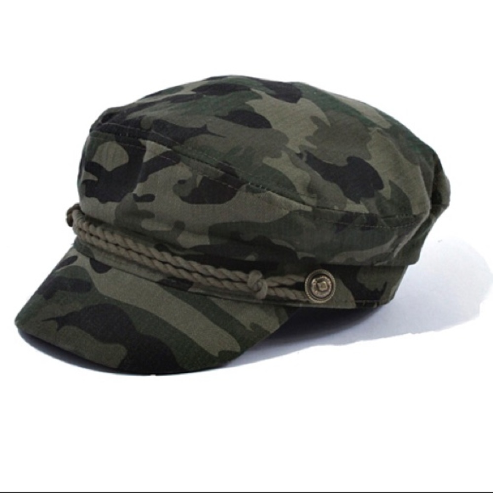 Cotton camouflage Greek Sailor/ Fiddler hat.  OS